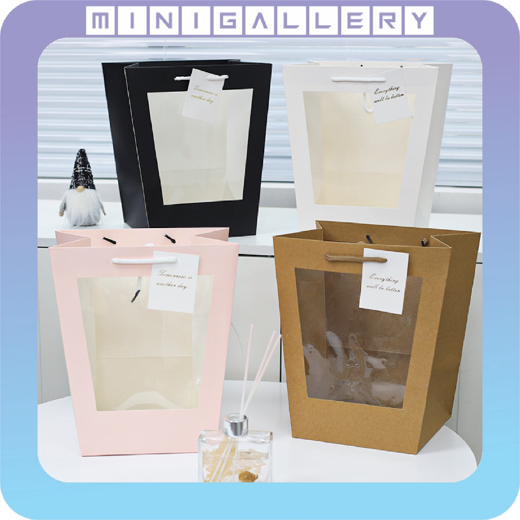 

Paper Bag Mika Polos Tas Bouquet Flower Packing Goodie Bag Hampers Handbag Kb1003