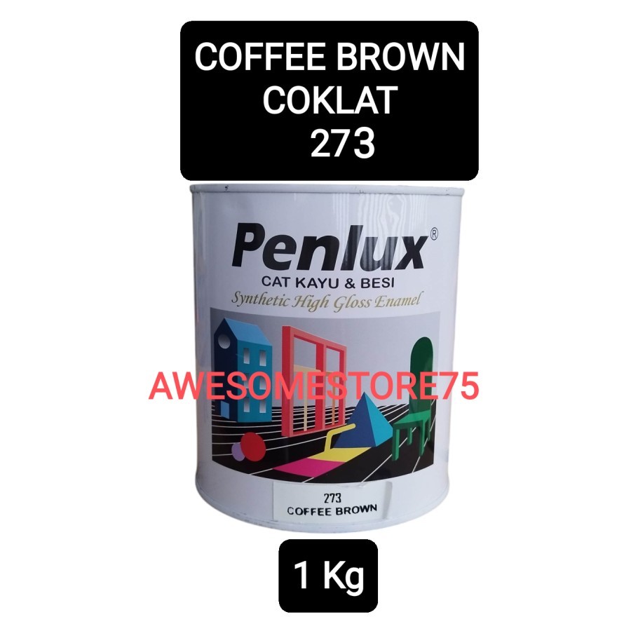 Cat Minyak Kayu & Besi PENLUX 1 Kg - COFFEE BROWN Coklat 273 Kaleng Avian Nippon
