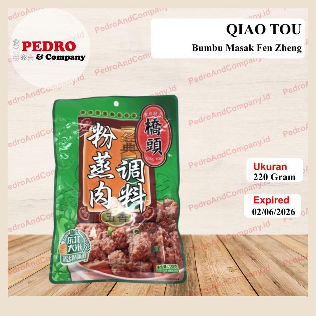 

QIAO TOU bumbu masak fen zheng rou 220 gram steamed pork belly with rice powder instant spice chinese food