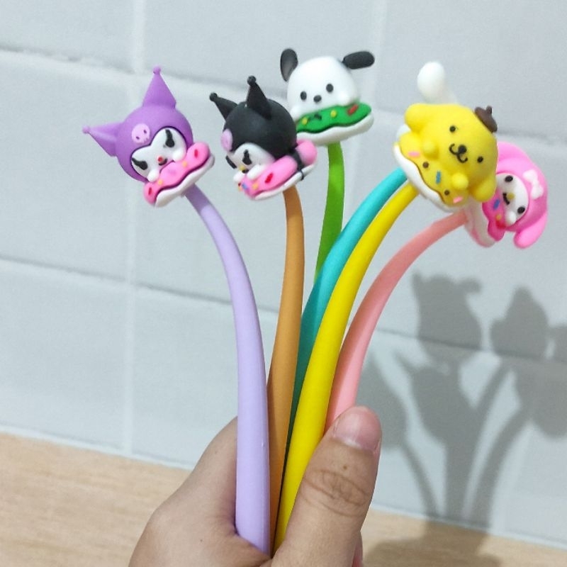 

(Isi 6 pcs) Pulpen Pena Gel Doodle Head Lentur Karakter Sanrio | Pulpen Inul Sanrio | Pulpen Elastis Goyang Sanrio