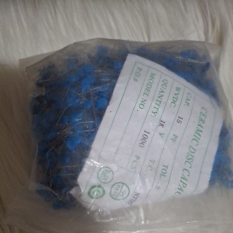 1.000 pcs Kapasitor keramik 15 pf 1kv capacitor ceramic 15pf 1 kv