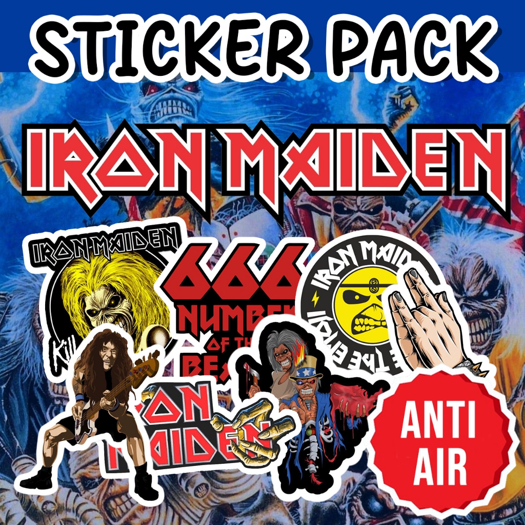 

15 PCS Stickers Rock Band Iron Maiden Punk Music Heavy Metal Bands Laptop HP MOTOR HELM Cutting Sticker Band IRON MAIDEN Text Logo | Cutting Band IRON MAIDEN