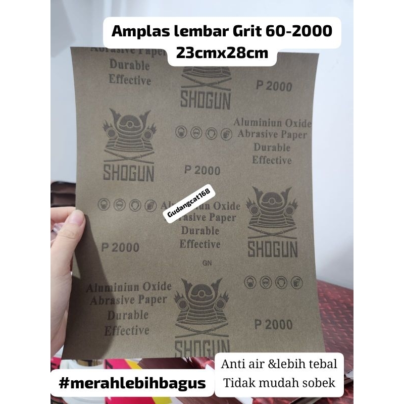 Amplas lembaran Amplas duco Hampelas Amplas shogun anti air / Amplas waterproof Ready semia ukuran G