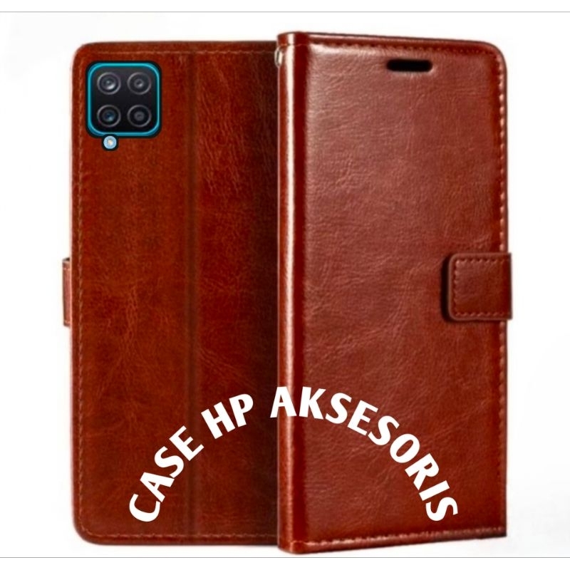CASE SAMSUNG A12 M12 FLIP COVER WALLET SARUNG HP CASING DOMPET LEATHER CASE HP/CASING HP