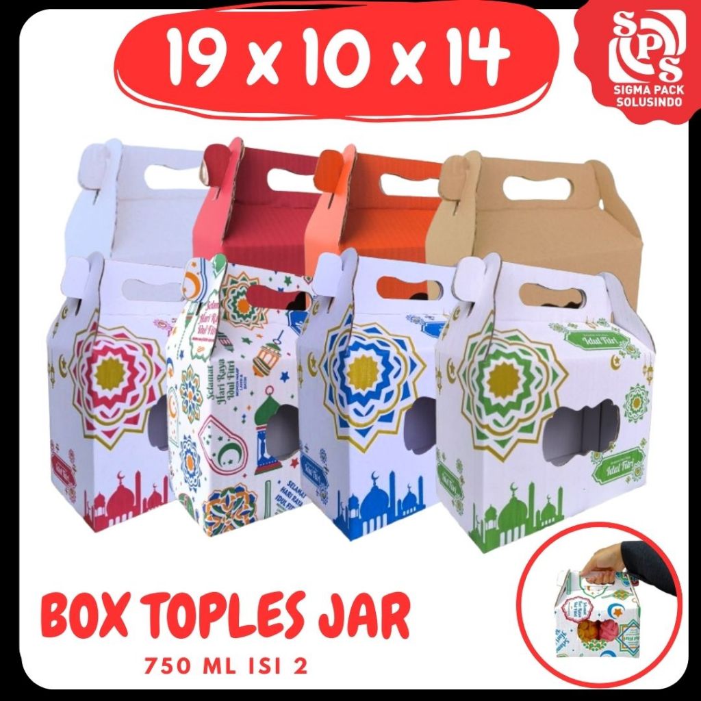 

Box Jinjing Kuker 19x10x14 Jinjing Jar (KUKER TOPLES JAR 750ml ISI 2) Box Jinjing Kardus Lebaran Idul Fitri Hampers Polos/Motif