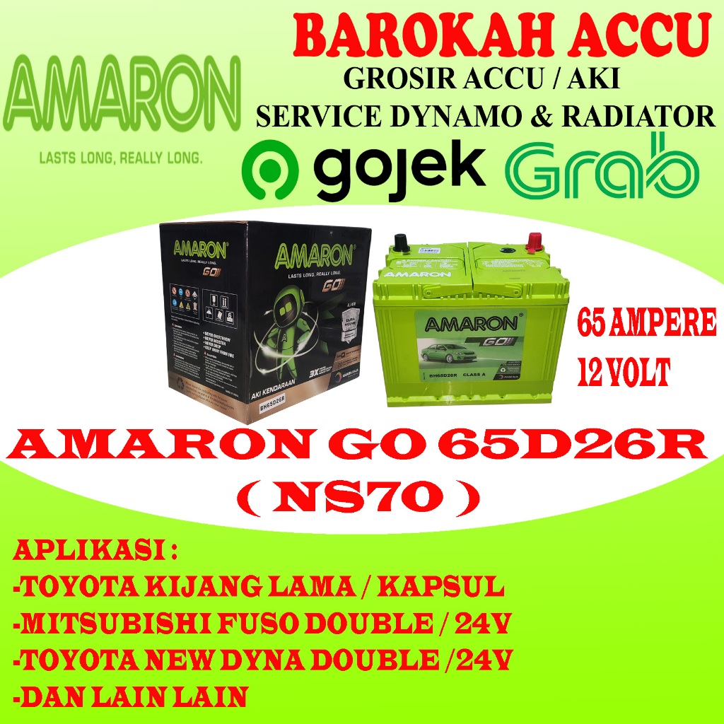 AKI MOBIL AMARON GO 65D26R / NS70 , 65 AH