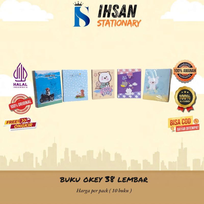 

H7Y Buku Tulis Okey 38 Lembar Isi 10 Buku Per Pack
