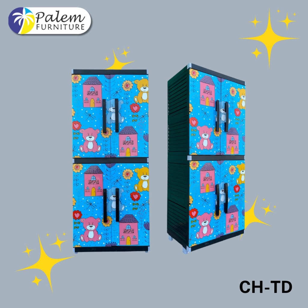 Miami Orlando Lemari Plastik Serbaguna Jumbo Motif Teddy Bear
