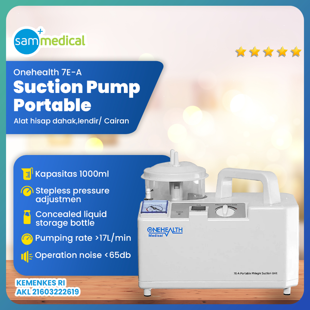 Onehealth Suction Pump Portable 7E-A / Alat Sedot Dahak / Alat Penyedot Dahak dan Lendir