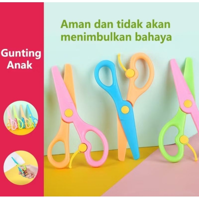 

(POLOS) GUNTING KERTAS PLASTIK AMAN ANAK SAFETY SCISSORS