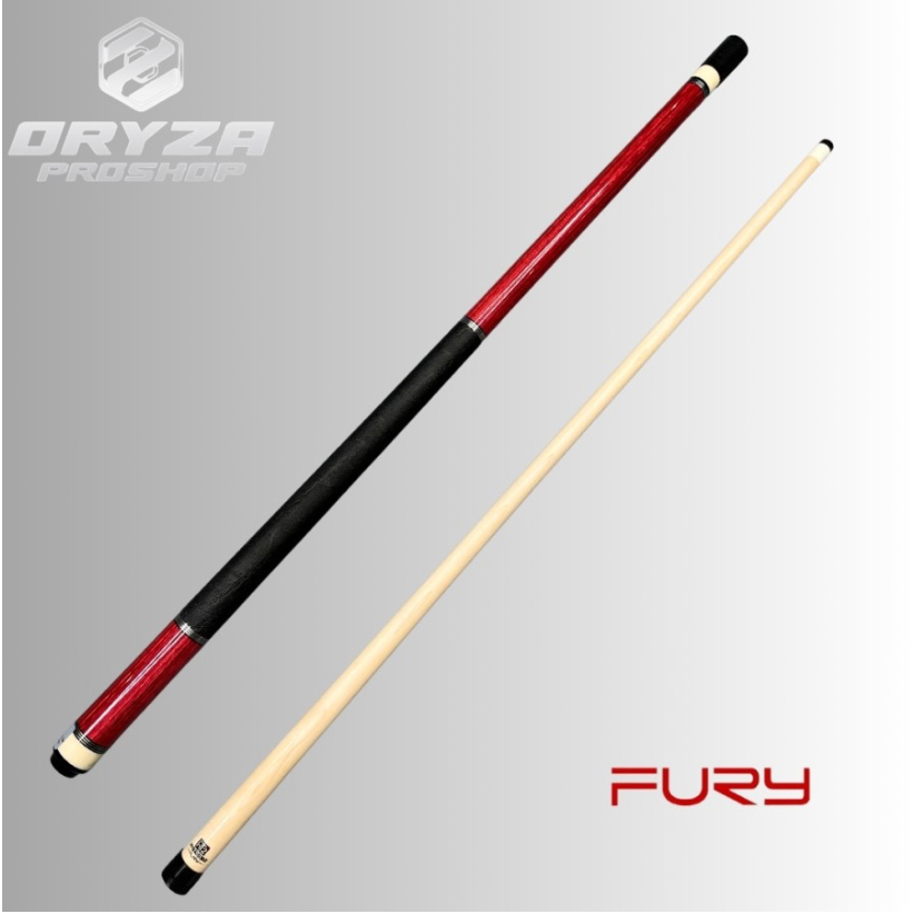 Stik Billiard Fury Tecwood TW 4 + Carbon Extension - Stik Kayu Premium - New Play Cue