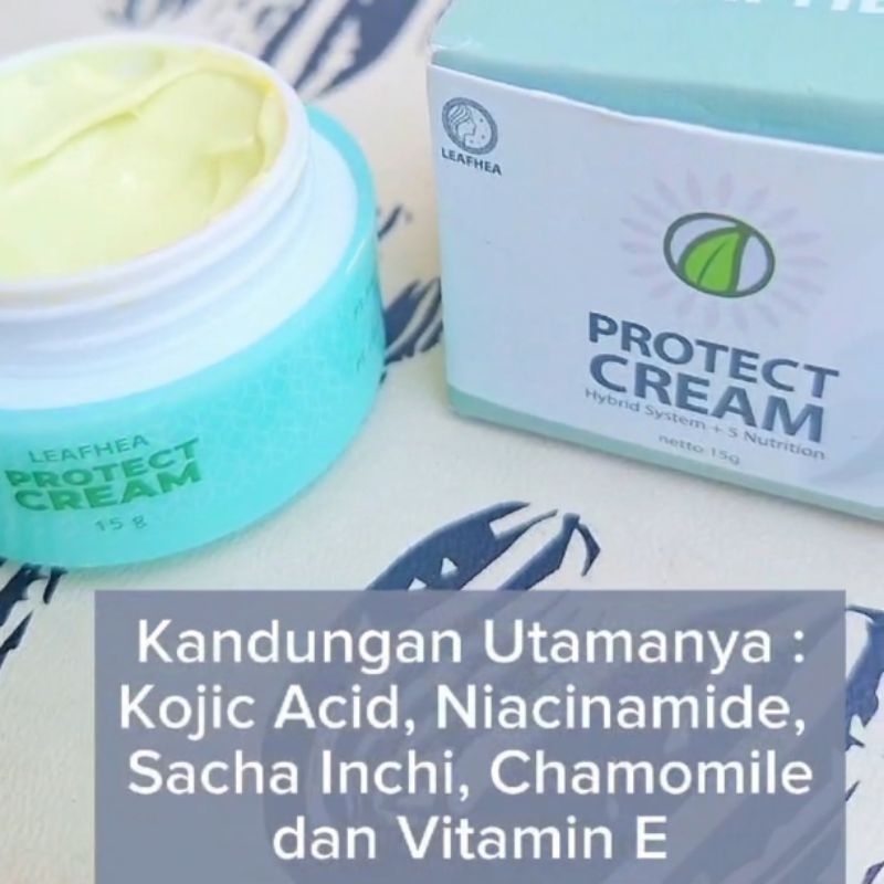 Leafhea Sunscreen SPF 50 / Protect Cream @15 Gr BPOM / Sunscreen Wajah Niacinamide / Sunscreen Leafh