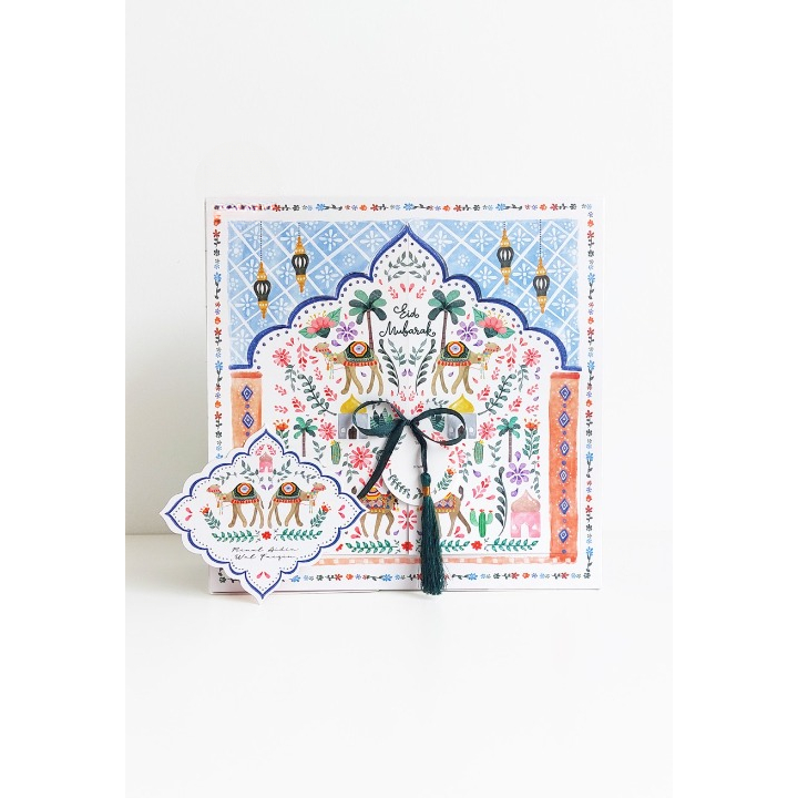 

box lebaran 25 x 25 x 10 cm kotak hampers lapis legit isi 10 pcs bingkisan eid mubarak kado idul fitri