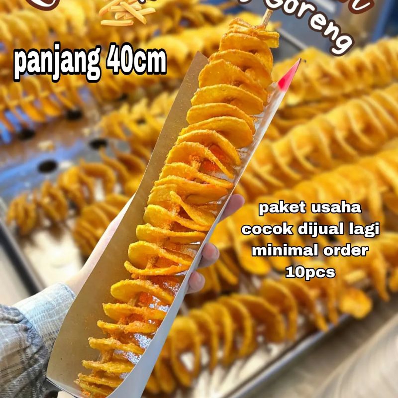 

kentang spiral Kentang crispy panjang 40cm