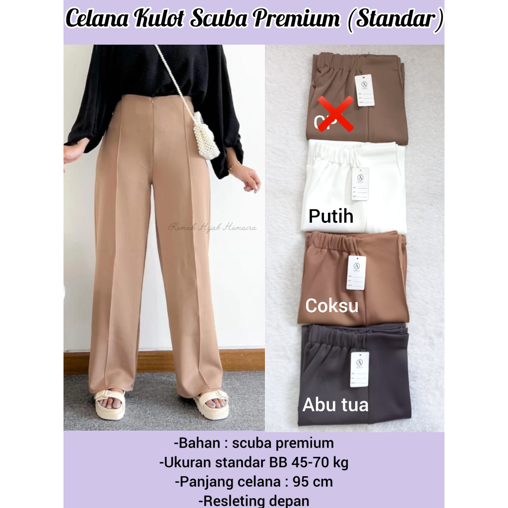 Celana Kulot Scuba Premium - Rumah Hijab Humaira