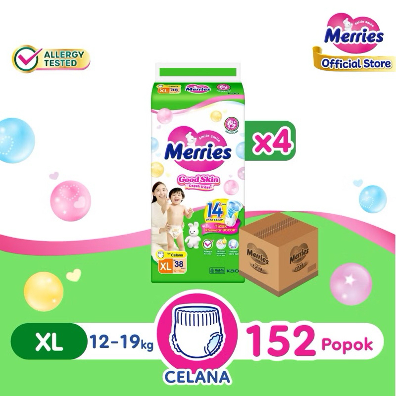POPOK MERRIES PANTS XL38x4pk /dus