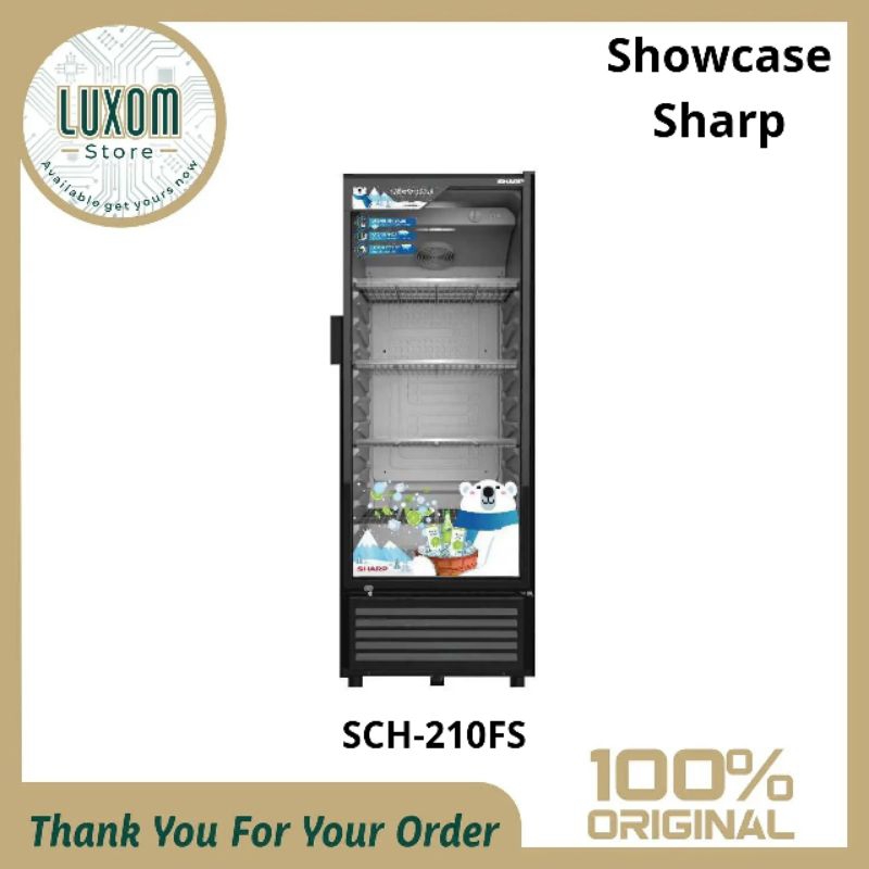 Showcase Sharp SCH-210FS /Showcase/Sharp/lemari Pendingin