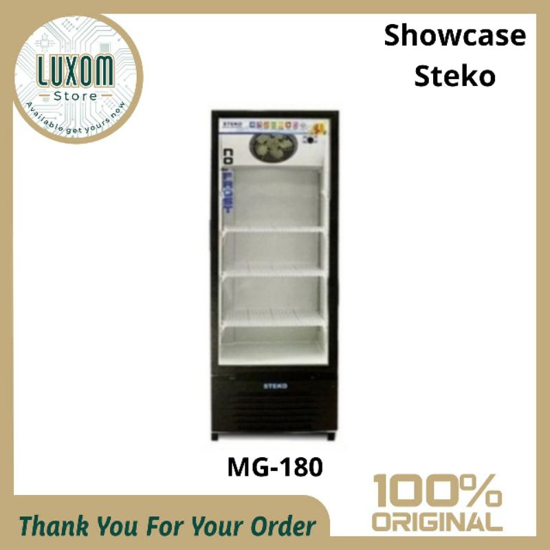 Showcase Steko MG-180/Showcase Steko/Mg 180/Showcase/Steko/Lemari Pendingin