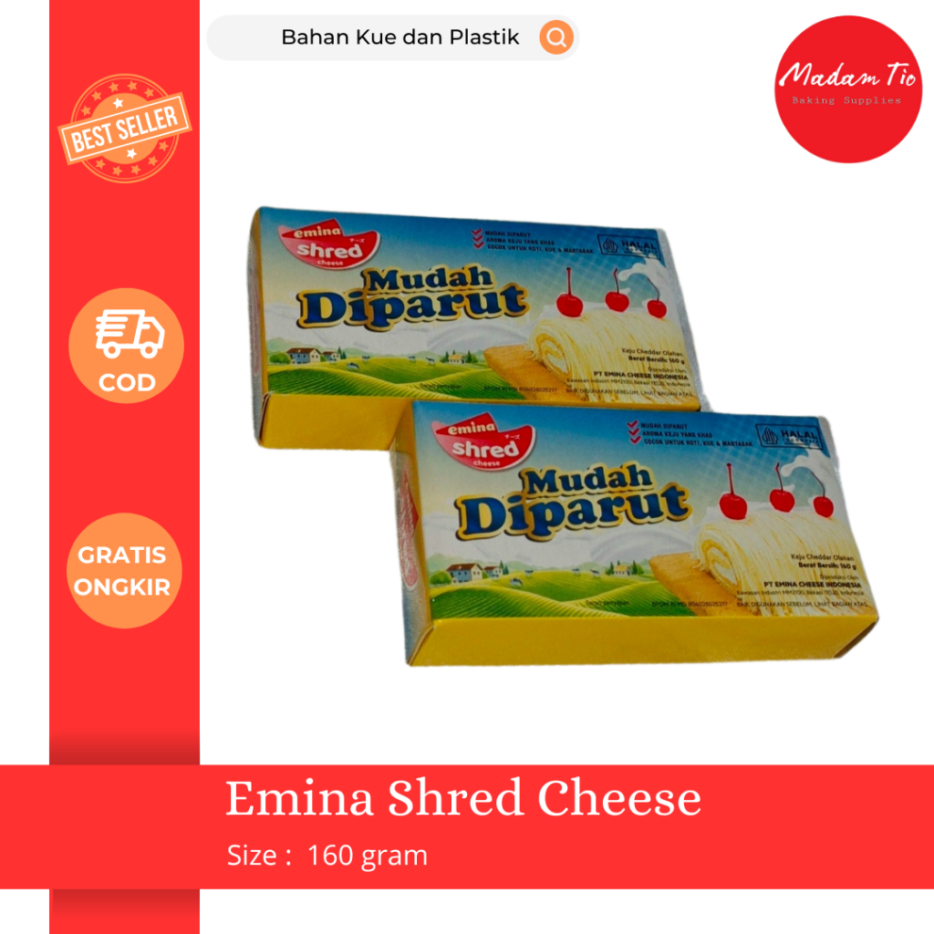 

Emina Shred Cheese 160gram 1pcs