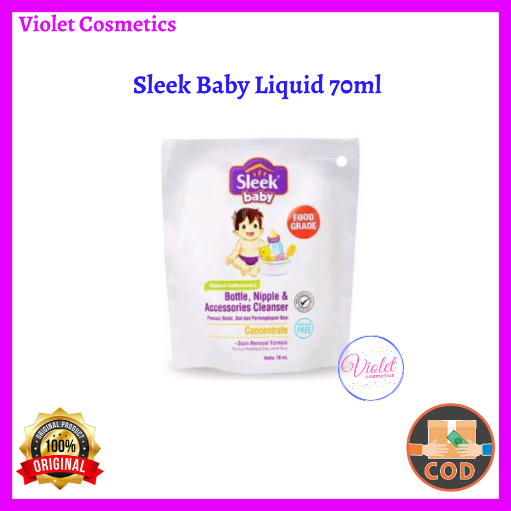 Sleek Baby Liquid 70ml / Sabun Cuci Botol Bayi Sleek