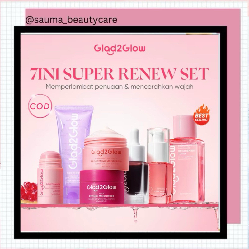 glad2glow - moisturizer glad2glow moisturizer - glad2glow paket sepaket 1 paket glad2glow paket leng