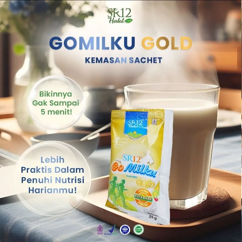 

SR12 Go Milku GOLD Renceng 10Sachet @25gr | Susu Etawa | Susu Kesehatan | Susu untuk Tulang dan Sendi | Susu Kambing
