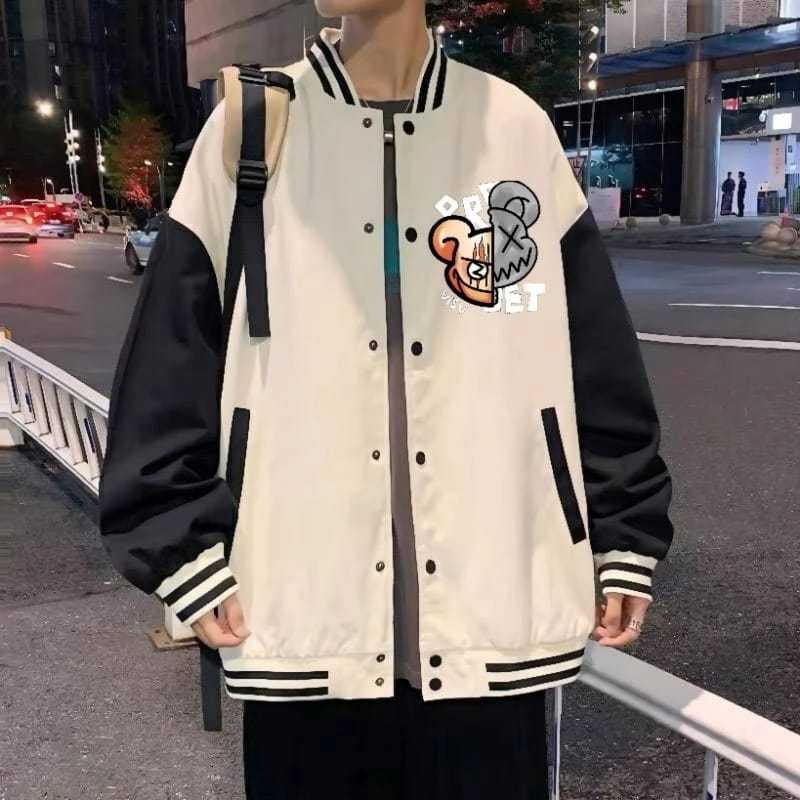 Jaket Baseball Big Size ( S - 6XL ) JET Jacket Varsity Jepang Harajuku Bomber Oversized 6XL 5XL 4XL 