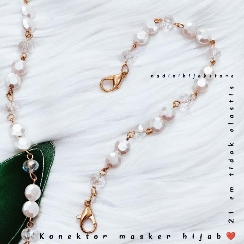 Konektor Hijab/pengait masker/ pengait masker mutiara