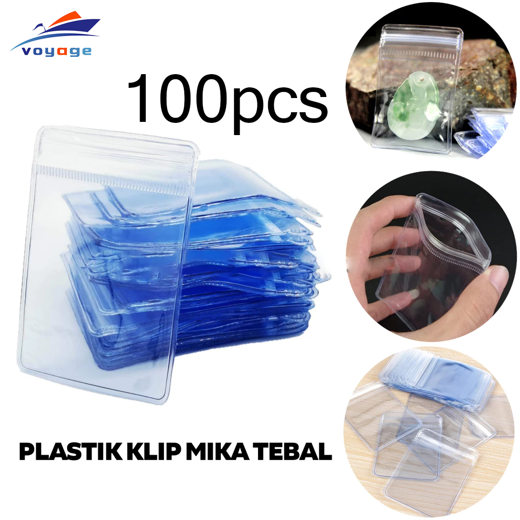 

Plastik Klip Mika Tebal Plastic Clip Tebal Accessories Permata 1 Pack isi 100pcs