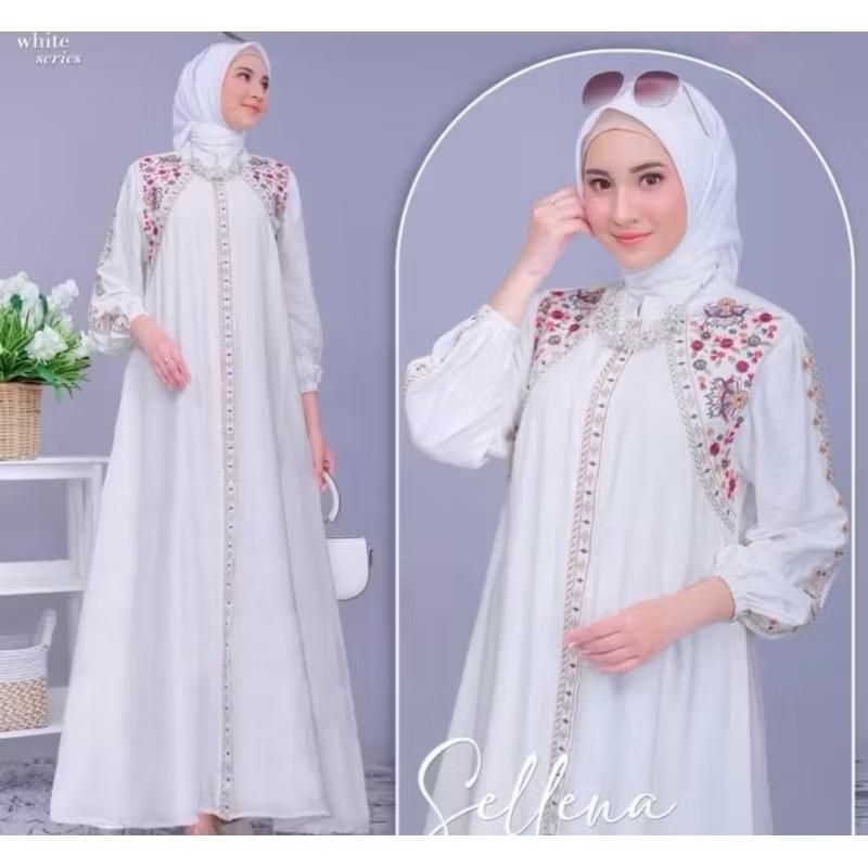 Gamis Bordir  Crinkle