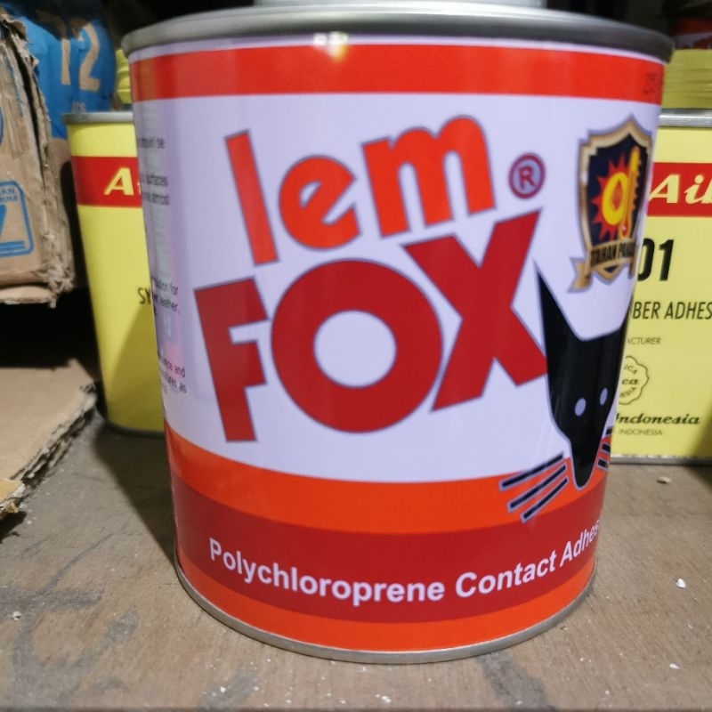 

Lem kuning serbaguna Fox 600gram lem kayu kertas karet plastik vinyl hpl pvc sheet