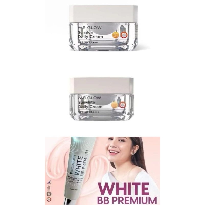 Sun white sun glow ms glow bb cream premium ms glow