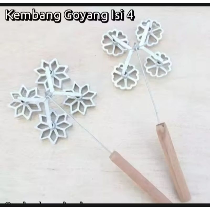 Cetakan Kue Kembang Goyang 4 Cabang Bentuk Bunga & Bintang / Cetakan Kue Kering Kembang Goyang Mini 