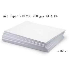 (50 lbr) Kertas ART PAPER 210 / 230 / 260 gsm A4 & F4 kertas digital print