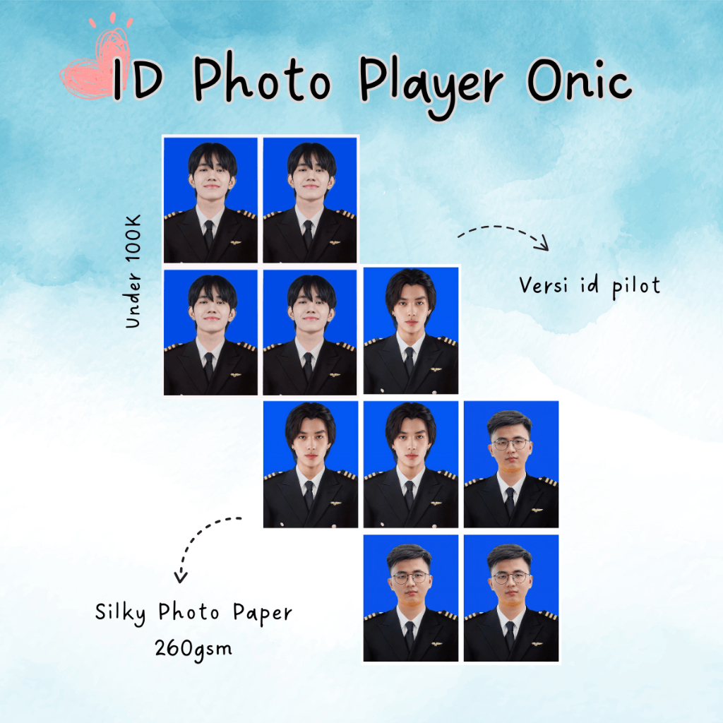 ID PHOTO PLAYER ONIC ESPORT | FOTO 3X4 BG BIRU