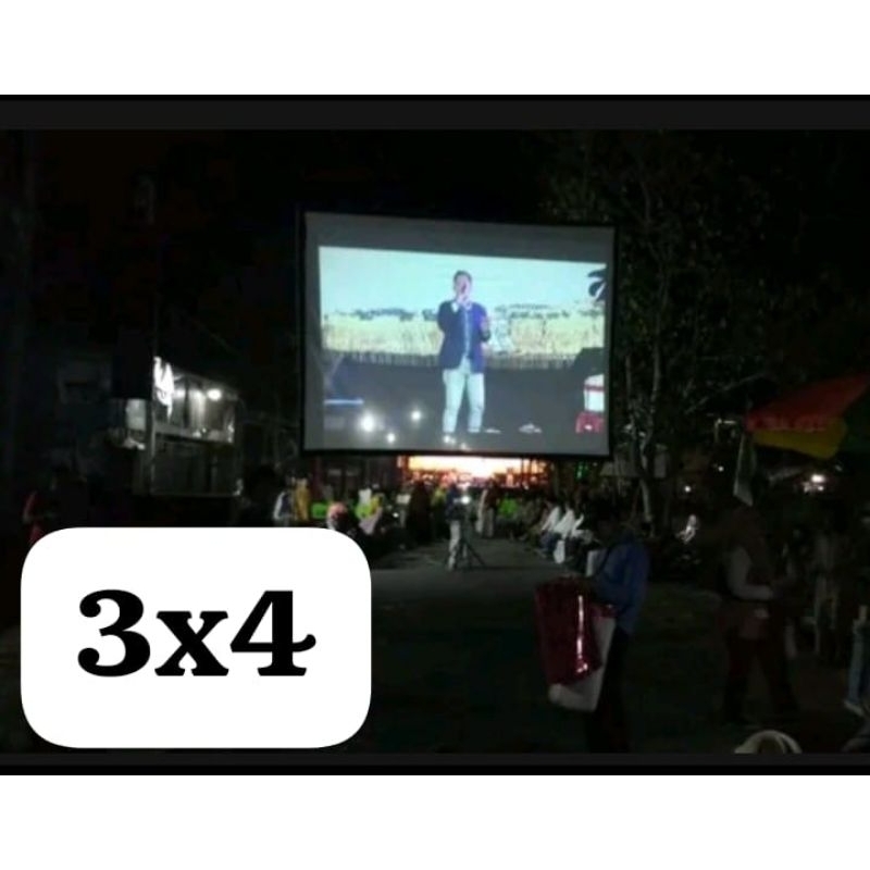 layar proyektor 3x4 meter tanpa sambungan