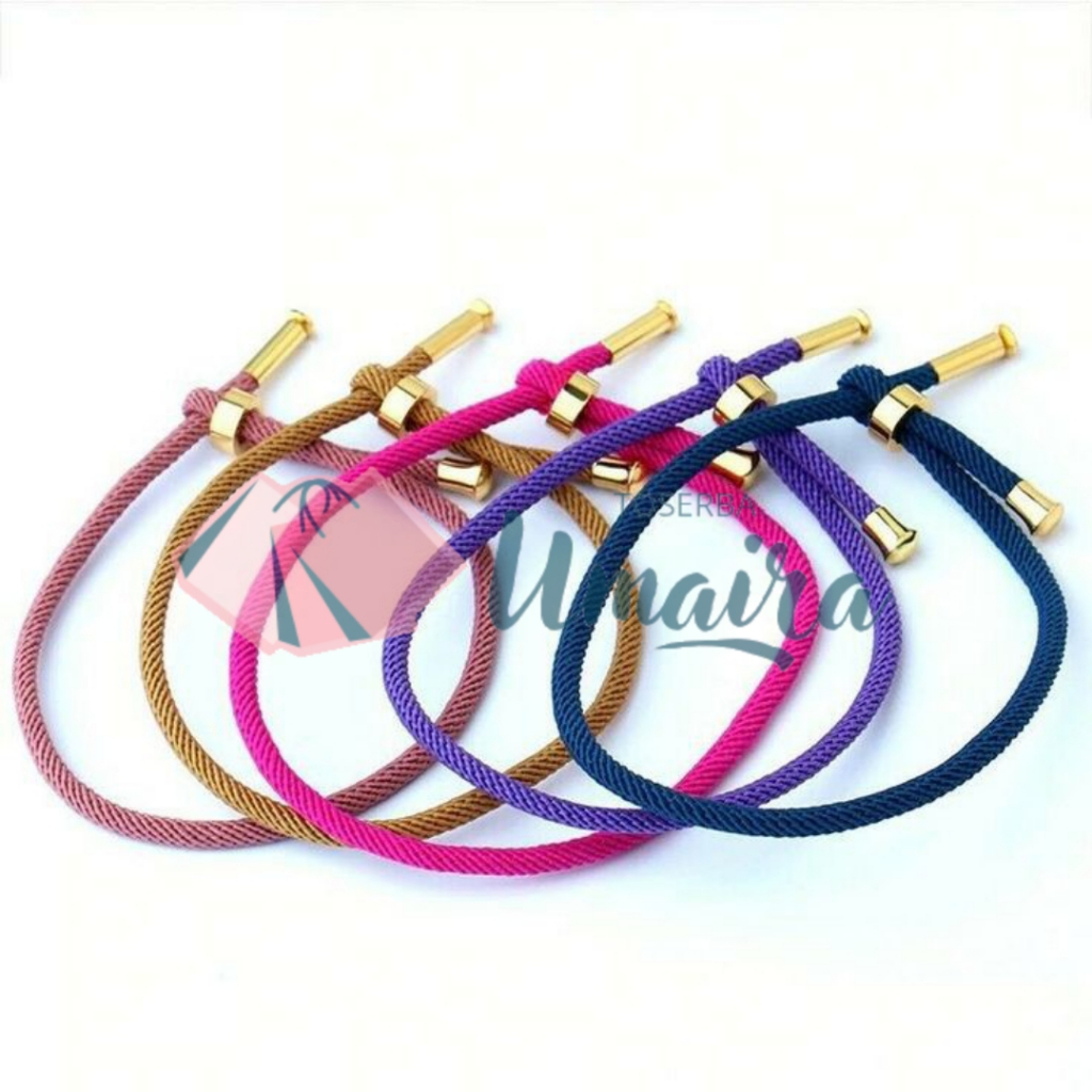 Gelang Tali Serut Polos - Gelang Tali Waterproff - Gelang Tangan Tali Polos