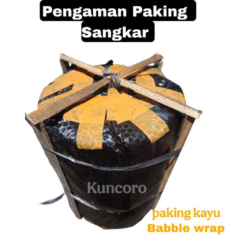 

Pengaman seffty paking babble wrap + paking Kayu