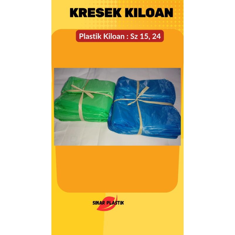 KANTONG PLASTIK KRESEK WARNA WARNI KILOAN 1 KG UKURAN 15 24