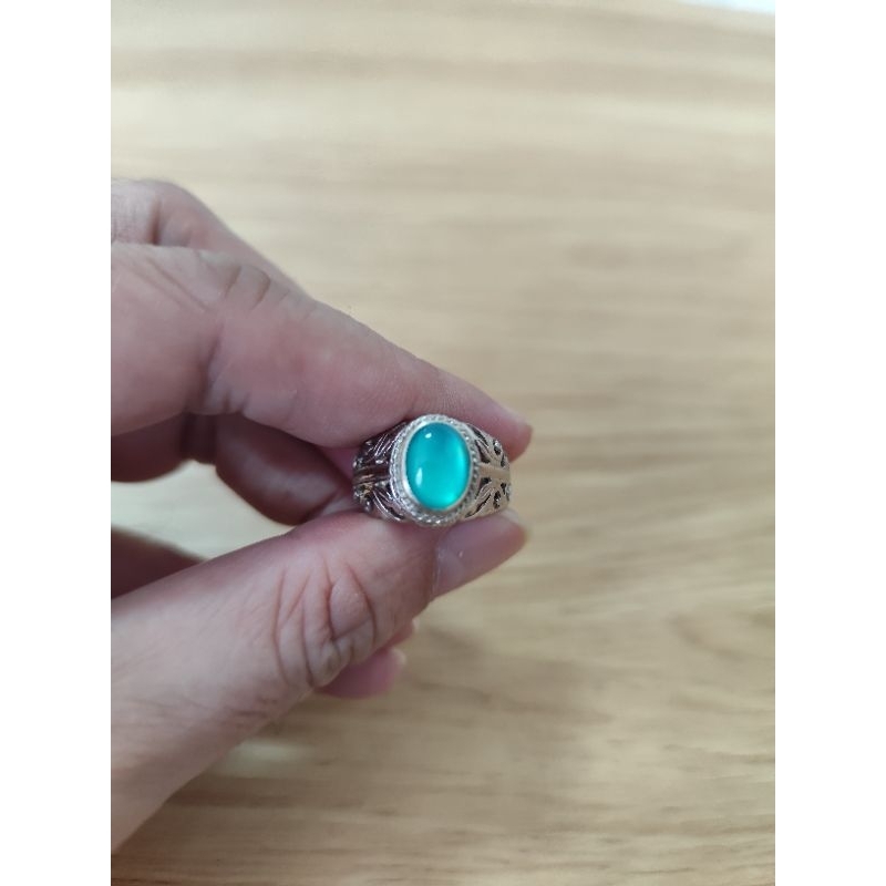 Bacan Metalik Mini Giwang Ring Alpaka