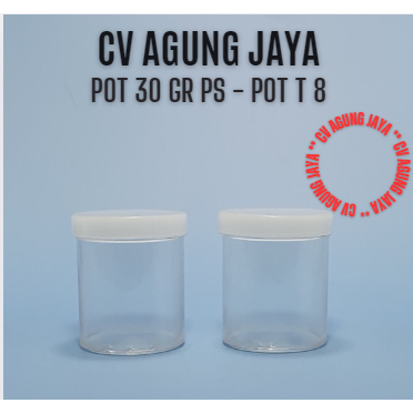 Pot Salep 30 g T8 / Pot P / Pot T8 / Pot Plastik / Pot Obat / Pot / Obat / Pot Urin