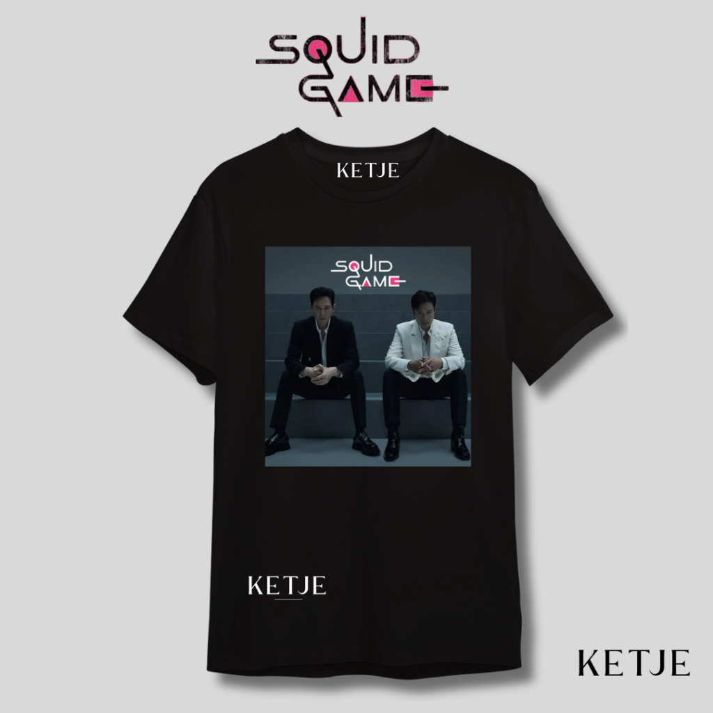 Kaos Baju Korea Kdrama Squid Game / Kaos Baju Cast Squid Game Lee Jung Jae Lee Byung Hun Wi Ha Joon 