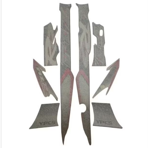 striping sticker stiker lis polet body yamaha fizr fiz r full clutch tahun 2002 silver hitam origina