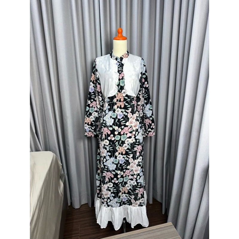 PRELOVED COTTAGE DRESS BLACK