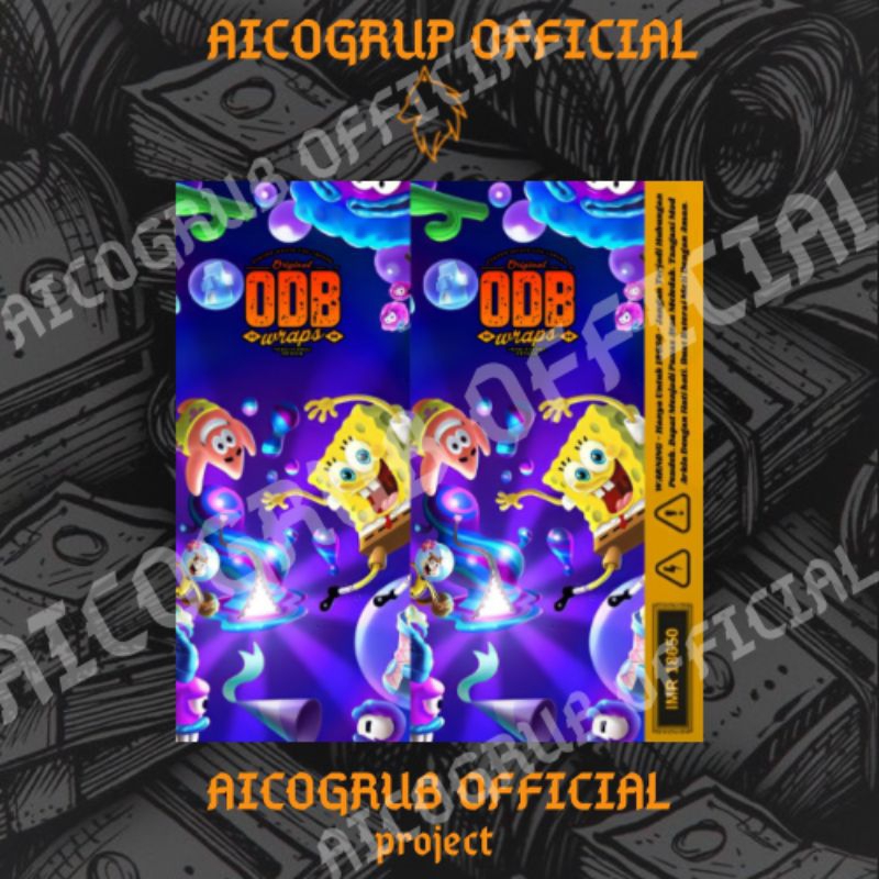 

FAMSTORE - Pelindung baterai - Stikerskin Wrap Baterai 18650 Motif SpongeBob Full Motif Desain dan Anti Gores