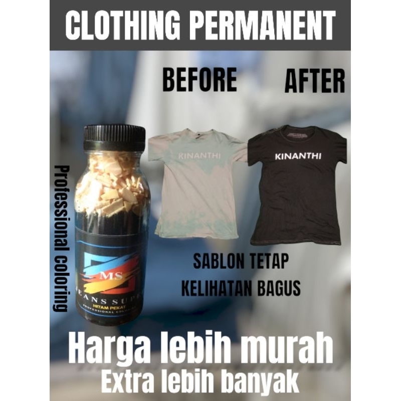 PEWARNA PAKAIAN WENTER PERMANEN PEWARNA JEANS WENTER CElANA WANTEX BAJU PRAKTIS HITAM PEKAT PERMANEN