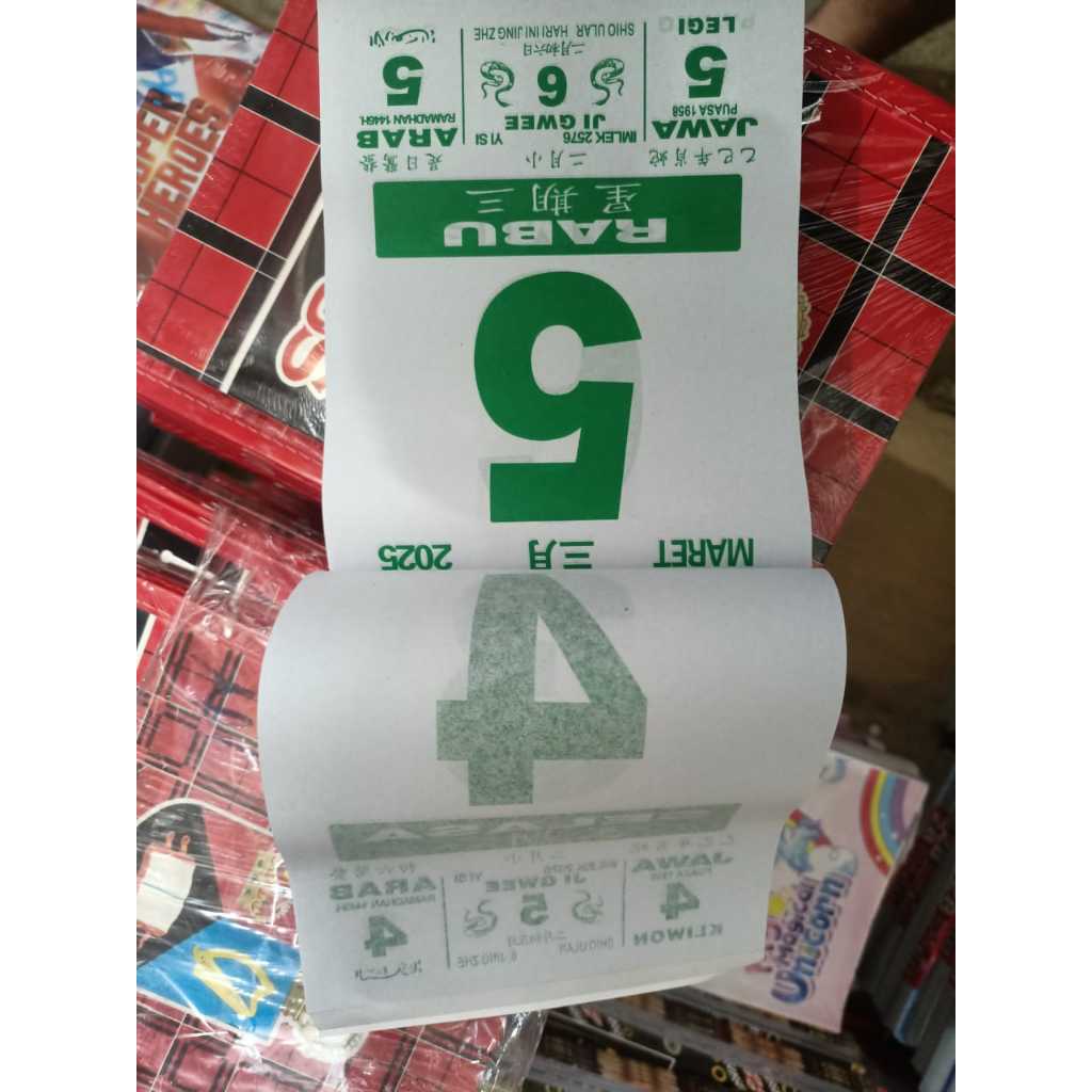 TERMURAH Kalender Sobek Tahun 2025 / Kalender Dinding National Jawa Arab China / Premium Ornamen Lan