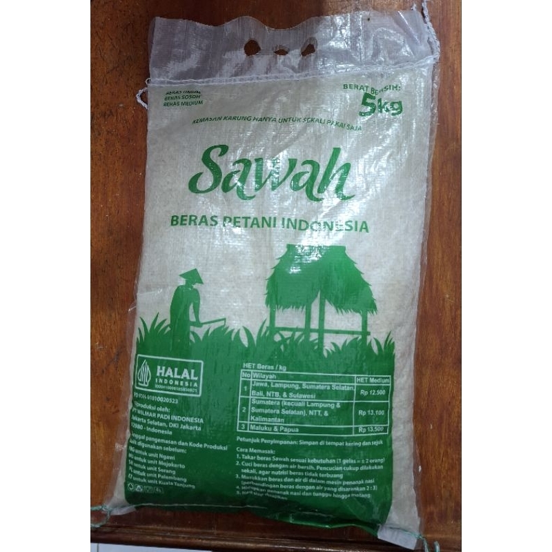 

Beras Merk Sawah Kemasan 5 Kg