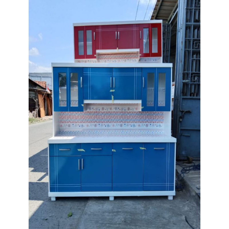 LEMARI DAPUR MODERN LEMARI RUANG MAKAN ELEGAN RAK PIRING MINIMALIS LEMARI SAYUR 4 PINTU LEMARI SAYUR