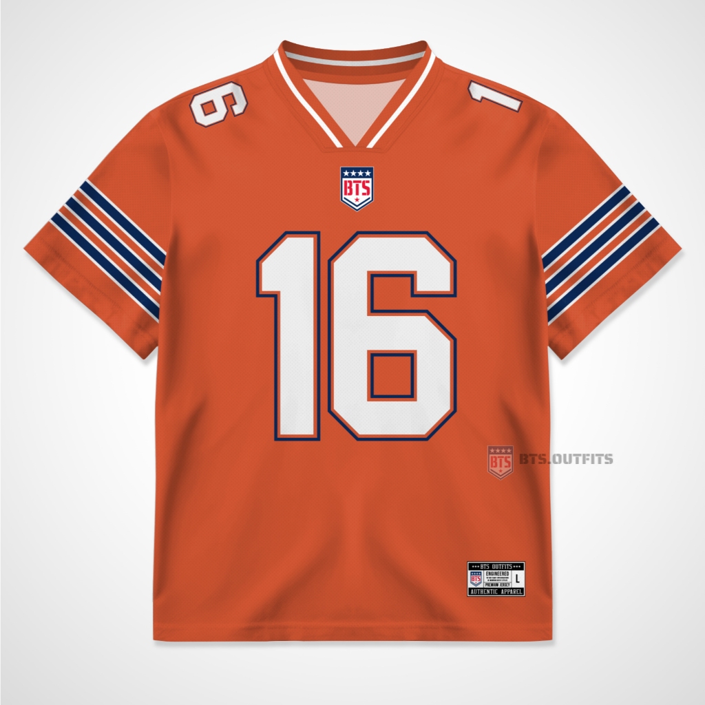 BTSOUTFITS Streetwear 16 Oversize NFL Jersey Bears Back To School / Number, Musik, Band, Korea, usa